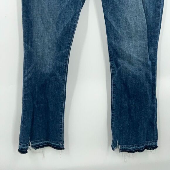 Frame Denim Women's Jeans Size 27 Le Crop Mini Boot Distressed Blue Raw Hem - Picture 5 of 16